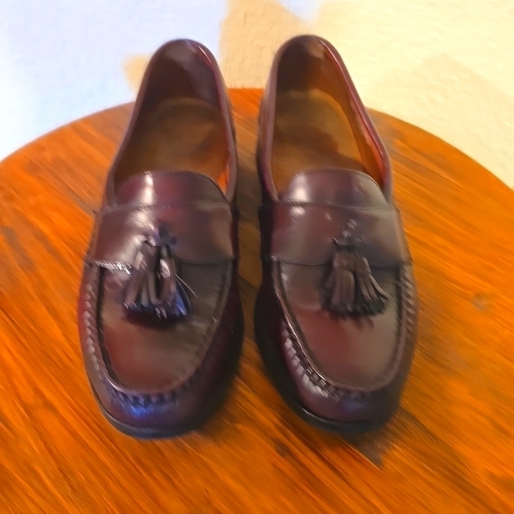 Allen Edmonds |Stowe Burgundy Oxblood Tassel Slip On Loafers  Neutral Sz.9.5